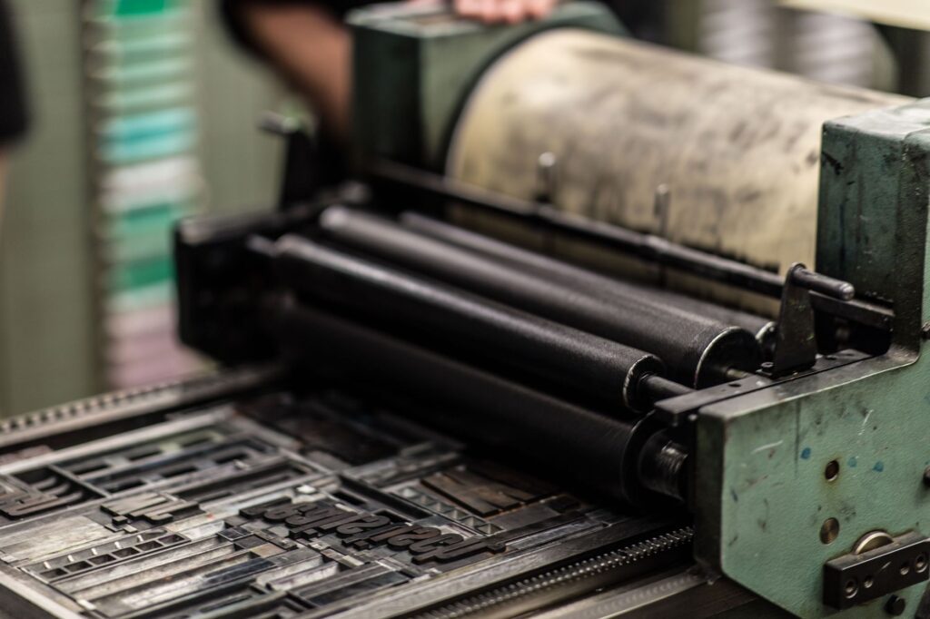 Book printing press